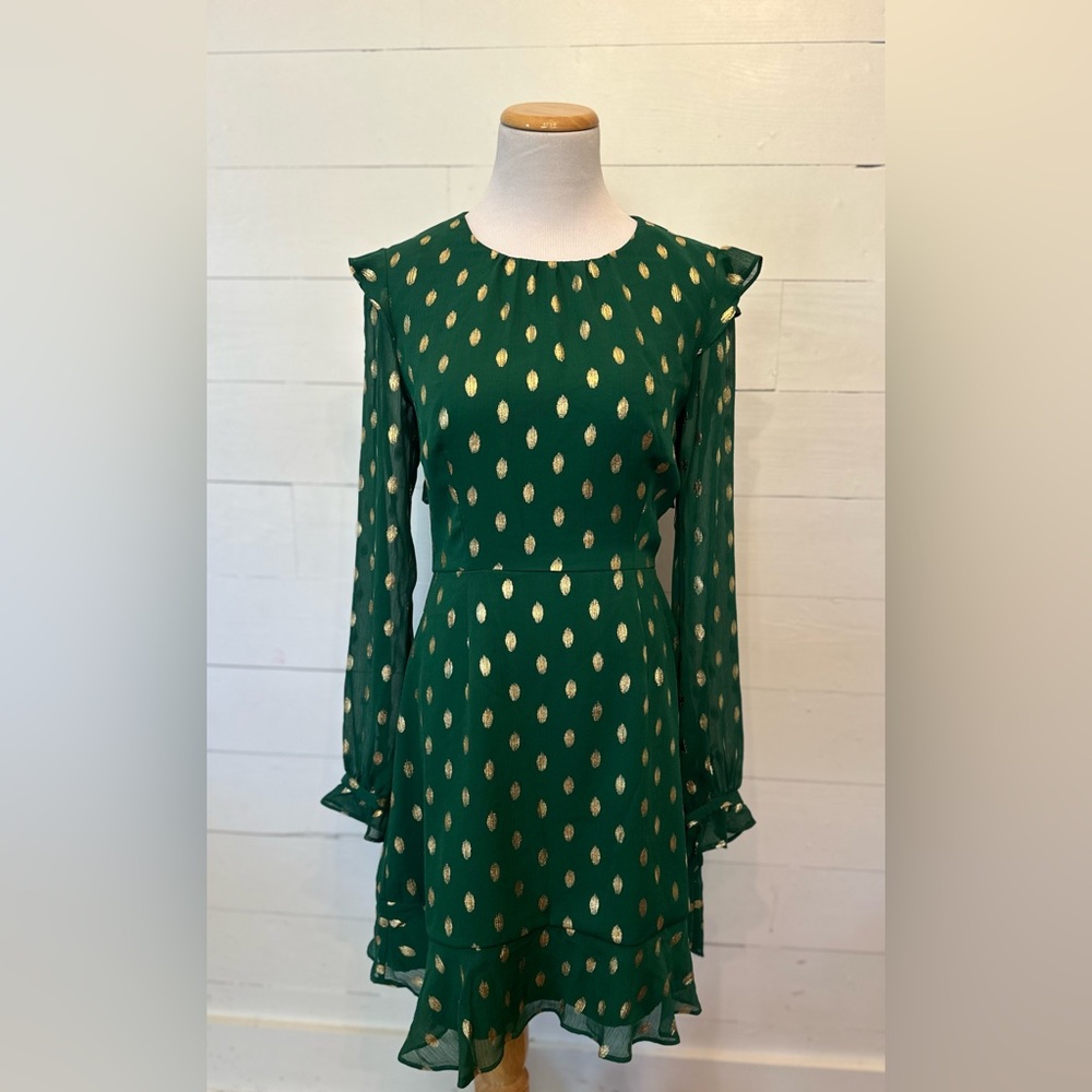Hutch Green & Gold Party Dress